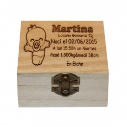Caja de madera personalizada Natalicio.