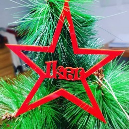 Estrella para colgar árbol de Navidad en metacrilato
