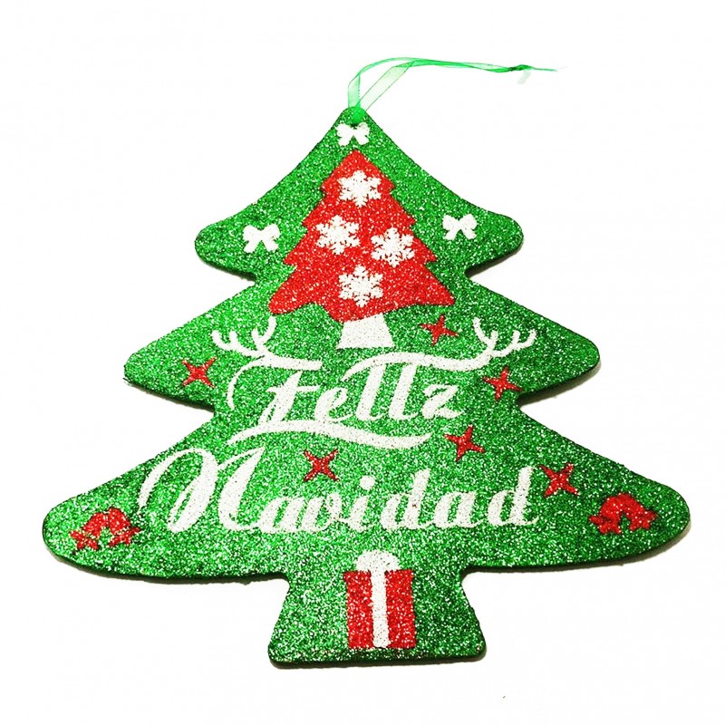 Adorno decoración en Navidad en forma de árbol de Navidad
