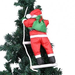 Santa Claus Papa Noel con escalera