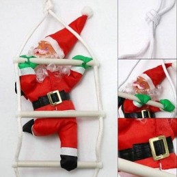 Santa Claus Papa Noel con escalera