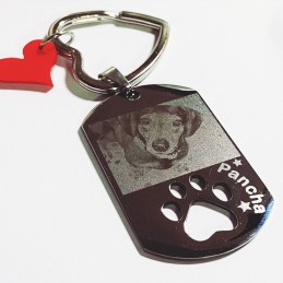 Llavero+pulsera de mascota con foto y nombre-ellos tambien importan
