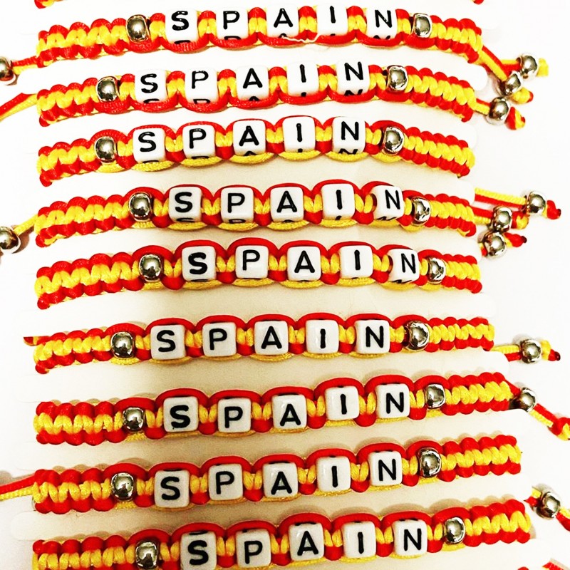 PULSERA Bandera de España En Macramé 