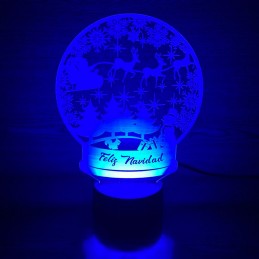 Lampara LED 3D decoración para navidad personalizada