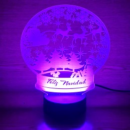 Lampara LED 3D decoración para navidad personalizada