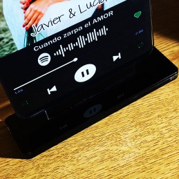 Placa con foto de Música Acrílica con Código de Spotify