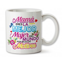Taza Cerámica para la Mejor Mamá, Porcelana, con foto