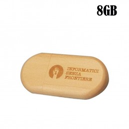 Pen drive personalizado USB 8GB personalizado bambu