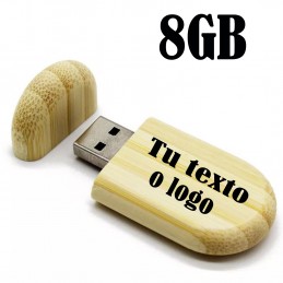 Pen drive personalizado USB 8GB personalizado bambu