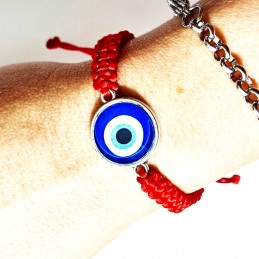 Pulsera roja amuleto mal de ojo , con ojo turco