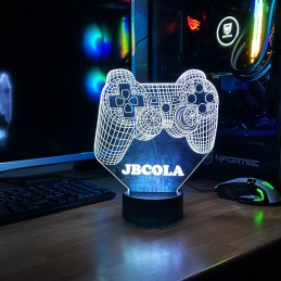 Lámpara Joystick gamer 3D con Luz LED personalizable