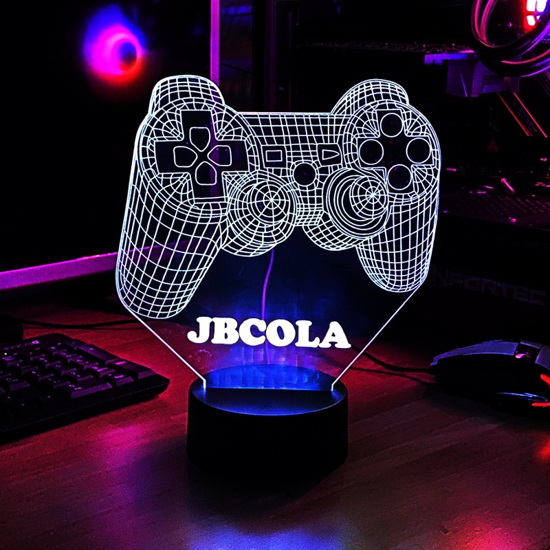 Lámpara Joystick gamer 3D con Luz LED personalizable