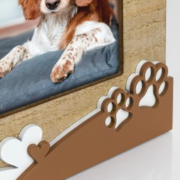 Porta fotos de madera, marco personalizado mascota Perro o Gato