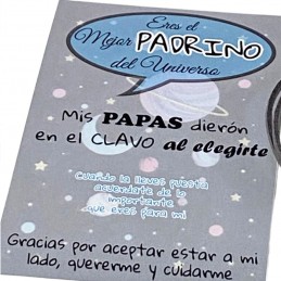 Pulsera Te quiero Padrino + tarjeta