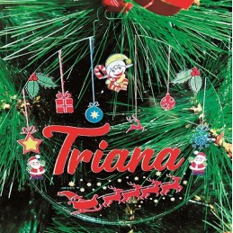 Bola de Navidad Personalizada en Color - Esfera navideña con Nombre