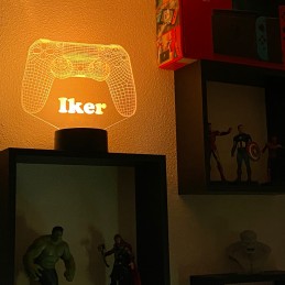 Lámpara Joystick gamer 3D con Luz LED personalizable PS4
