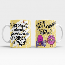 Taza amiga personal Trainer. best friends forever