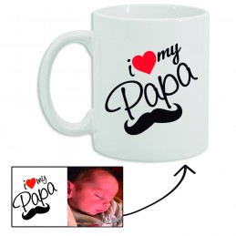Taza personalizada de alta calidad para papá: el regalo perfecto con foto y nombres de los hijos