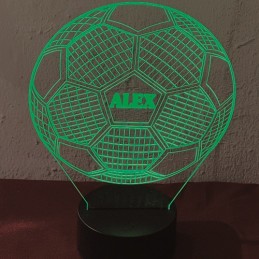 Pelota de fútbol de luz nocturna personalizada para niños, balón de futbol, luz nocturna personalizada, trofeo futbol sala