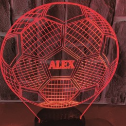 Pelota de fútbol de luz nocturna personalizada para niños, balón de futbol, luz nocturna personalizada, trofeo futbol sala