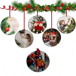 Adornos con foto impresa en metacrilato ,decoración de árbol de Navidad o como marca sitio