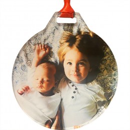 Bolas de Navidad de metacrilato Personalizadas con foto, 2 tamaños, impresión UV directa