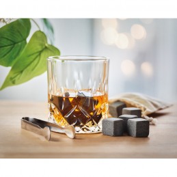 Experiencia de Lujo: Set de Whisky en Estuche de Bambú con Cubitos de Piedra Natural y Vasos de Cristal"