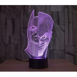 Lámpara de Batman y Joker LED 3D - Ilumina con Estilo el Universo DC
